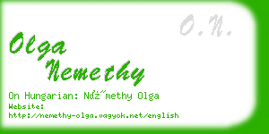 olga nemethy business card